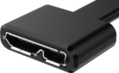 Micro-USB Type-B (SuperSpeed) socket, at an angle