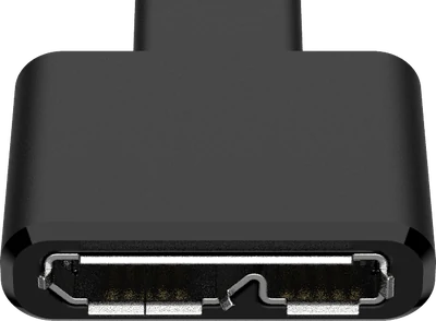 Micro-USB Type-B (SuperSpeed) socket, face on