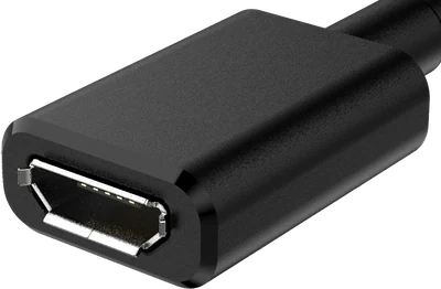 Micro-USB Type-B socket, at an angle