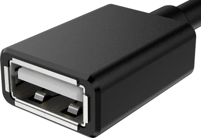 USB Type-A socket, at an angle