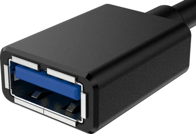 USB Type-A (SuperSpeed) socket, at an angle