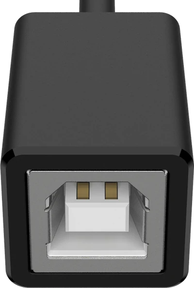 USB Type-B socket, face on