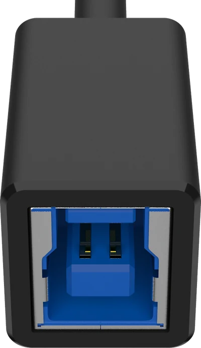 USB Type-B (SuperSpeed) socket, face on